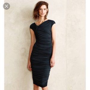 Anthropologie Black Midi Dress